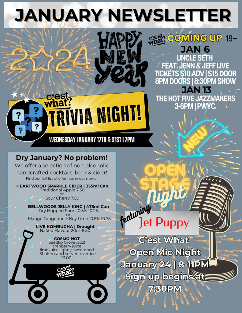 January 2024 newsletter poster