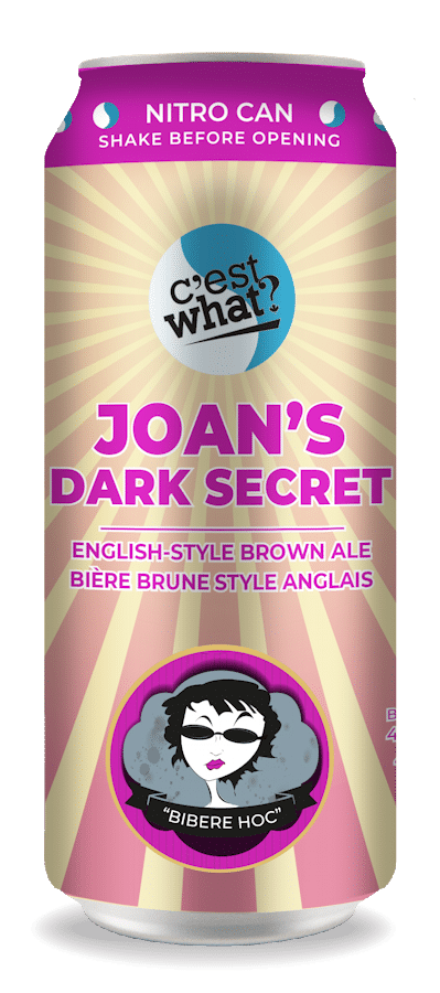 Joan's Dark Secret beer can