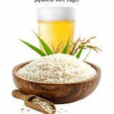 Japanese Rice Lager, glass of golden beer, wild rice, bowl of rice